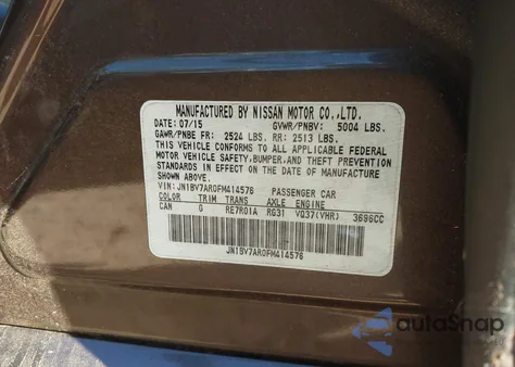 2015 Infiniti Q50 Premium из США, поврежденный, VIN JN1BV7AR0FM414576